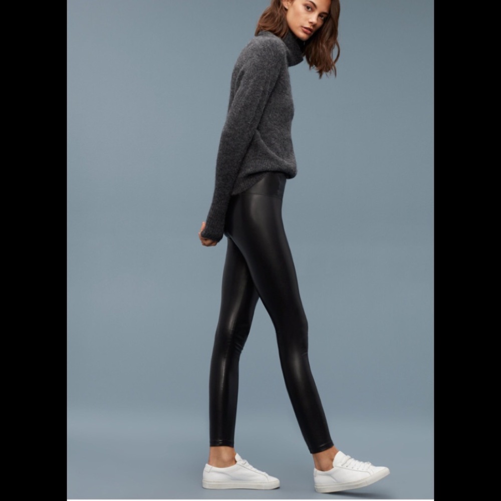 NWT Wilfred Daria Leather High Rise Pants